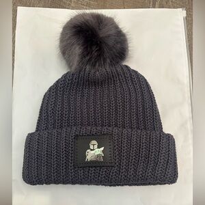 Love Your Melon Star Wars The Mandalorian - Black Knit Pom Beanie